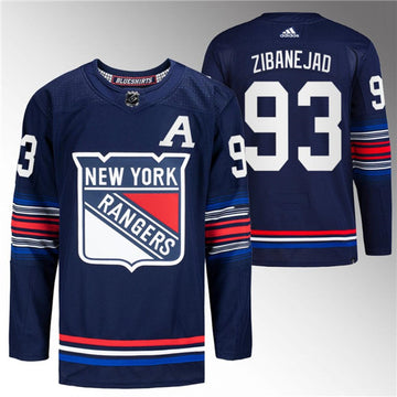Mika Zibanejad New York Rangers navy jersey