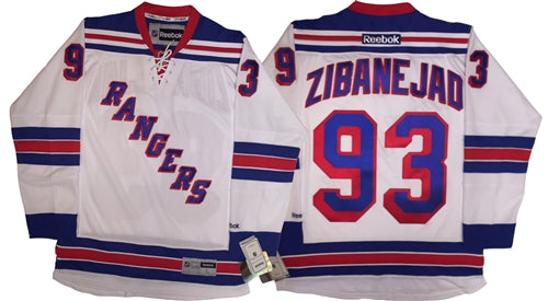 Mika Zibanejad New York Rangers white jersey
