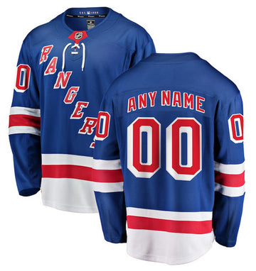 Custom New York Rangers blue jersey