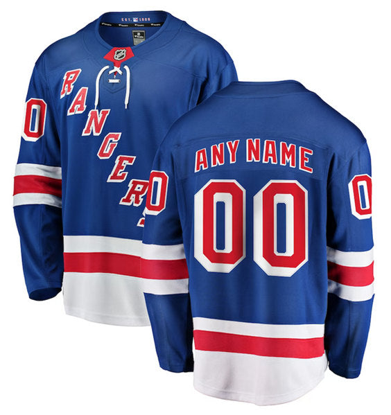 Custom New York Rangers blue jersey