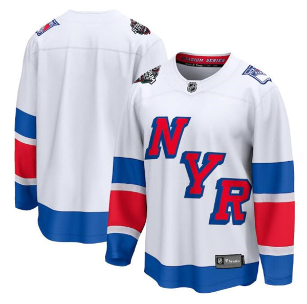 Custom New York Rangers white Stadium Series jersey