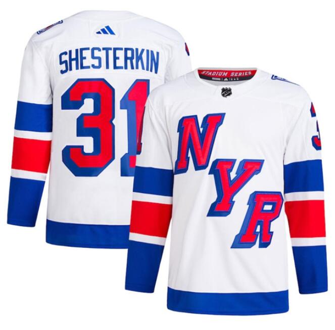 Custom New York Rangers white Stadium Series jersey