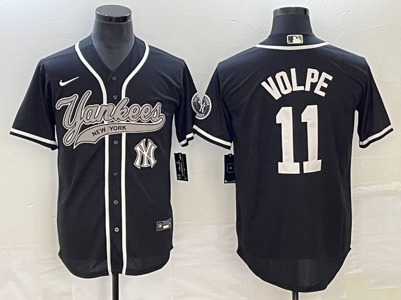 Anthony Volpe New York Yankees black jersey
