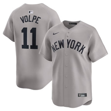 Anthony Volpe New York Yankees gray Away jersey