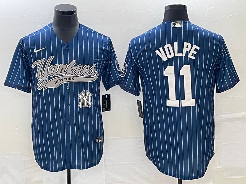 Anthony Volpe New York Yankees navy jersey