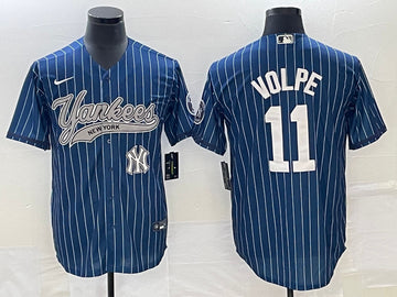Anthony Volpe New York Yankees navy jersey