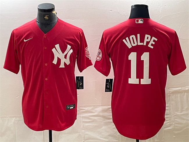 Anthony Volpe New York Yankees red jersey