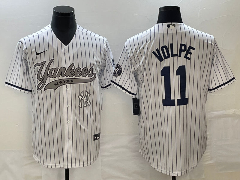 Anthony Volpe New York Yankees white jersey