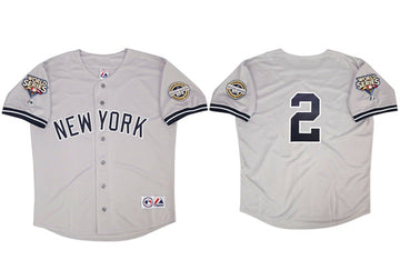Derek Jeter New York Yankees gray jersey
