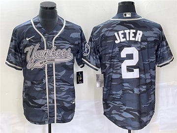 Derek Jeter New York Yankees gray Camo jersey
