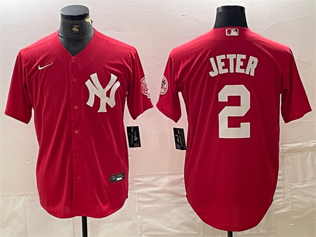 Derek Jeter New York Yankees red jersey