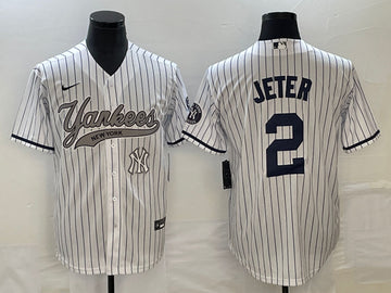Derek Jeter New York Yankees white jersey