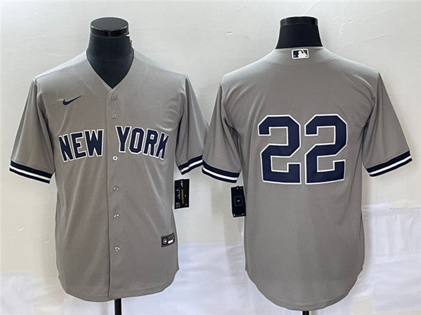 Harrison Bader New York Yankees gray jersey