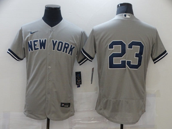 Don Mattingly New York Yankees grey jersey