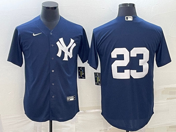 Don Mattingly New York Yankees navy jersey