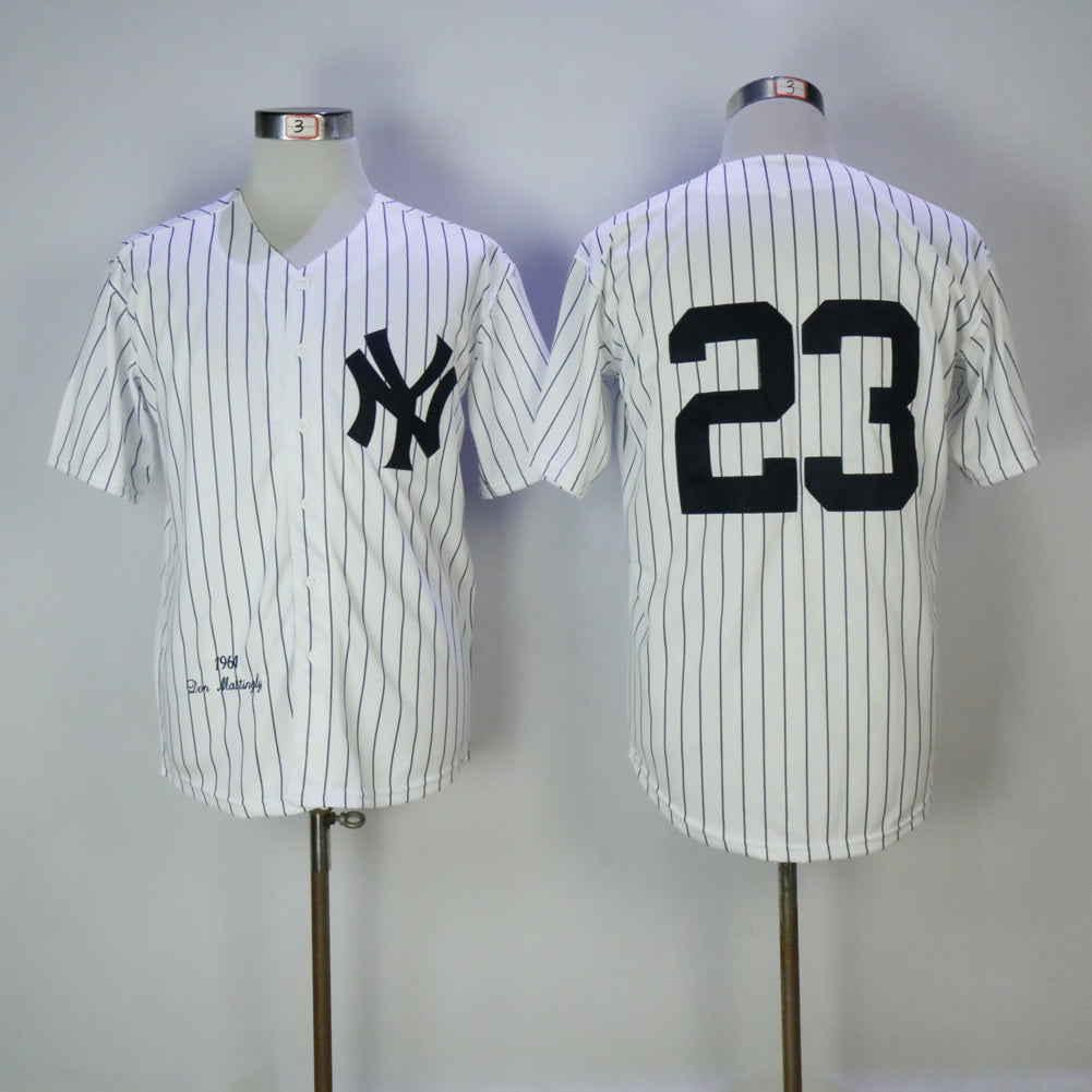 Don Mattingly New York Yankees white jersey