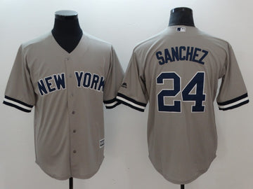 Gary Sanchez New York Yankees gray jersey