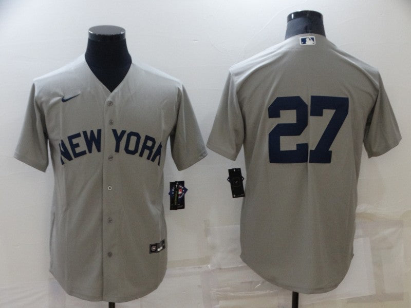 Giancarlo Stanton New York Yankees grey jersey