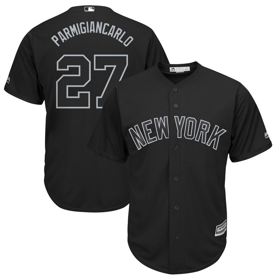 Giancarlo Stanton Parmigiancarlo Majestic New York Yankees black jersey