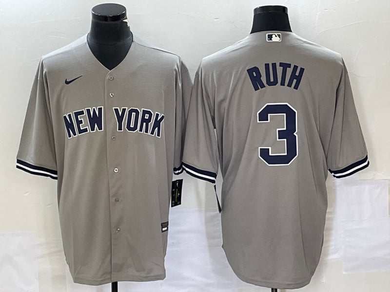 Babe Ruth New York Yankees gray jersey
