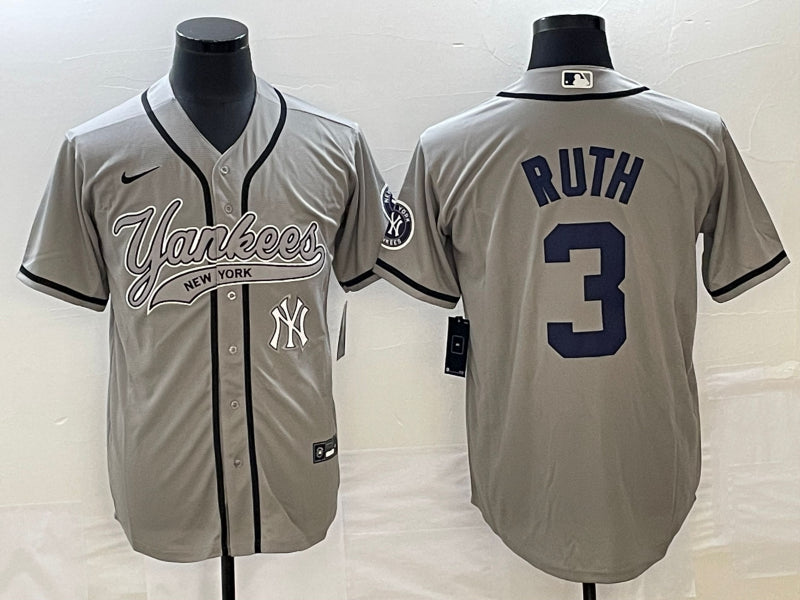 Babe Ruth New York Yankees gray jersey