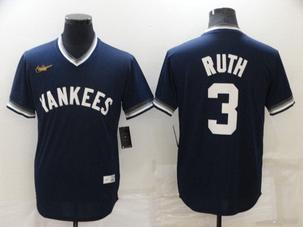 Babe Ruth New York Yankees navy jersey