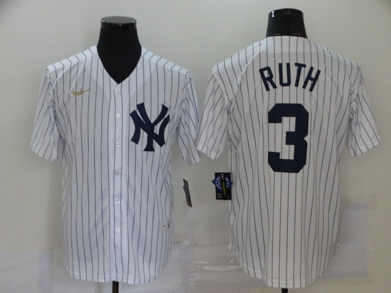 Babe Ruth New New York Yankees white Throwback jersey