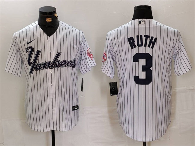 Babe Ruth New York Yankees white jersey