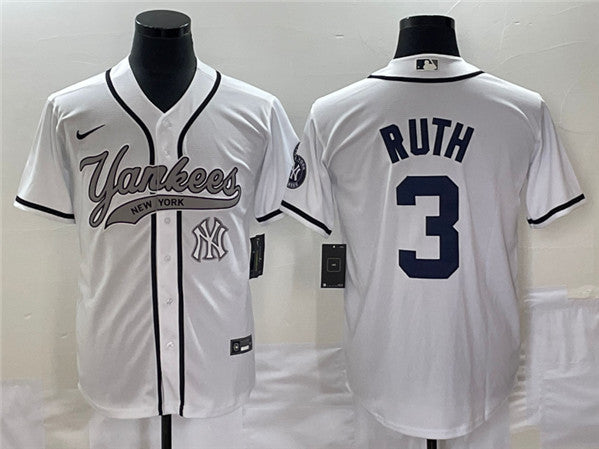 Babe Ruth New York Yankees white jersey