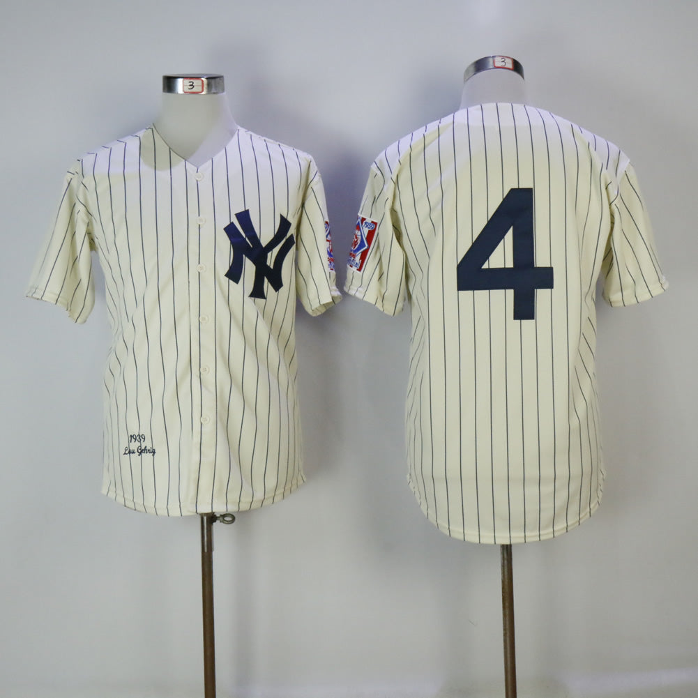 Lou Gehrig New York Yankees cream jersey