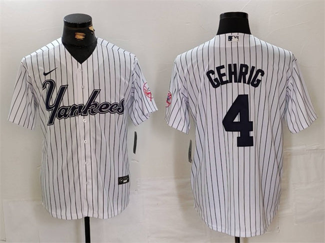 Lou Gehrig New York Yankees white jersey