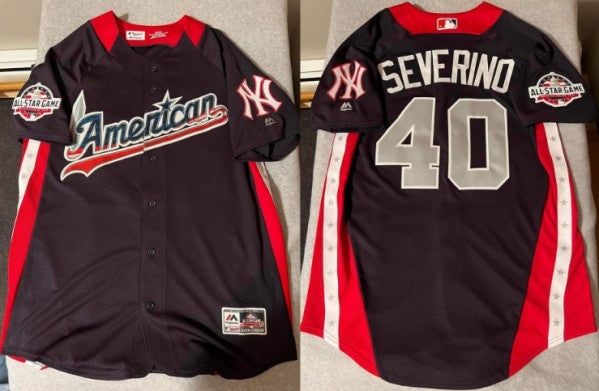 Luis Severino New York Yankees navy jersey