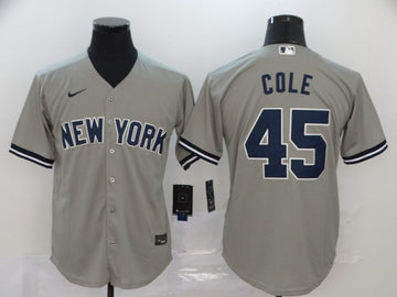 Gerrit Cole New York Yankees grey jersey