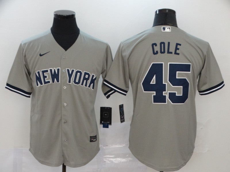 Gerrit Cole New York Yankees grey jersey