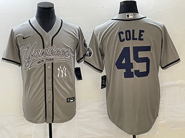 Gerrit Cole New York Yankees gray jersey