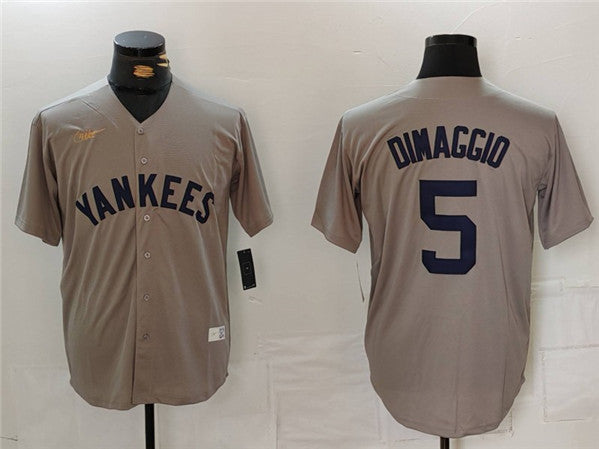 Joe DiMaggio New York Yankees gray jersey