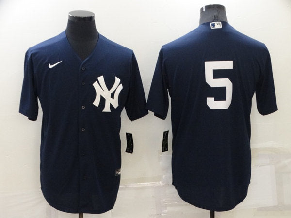Joe DiMaggio New York Yankees navy jersey