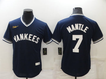 Mickey Mantle New York Yankees navy jersey