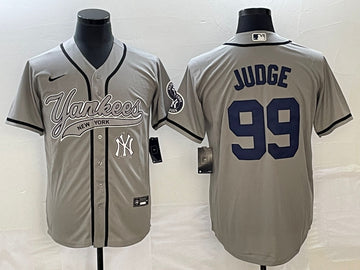 Aaron Judge New York Yankees gray jersey