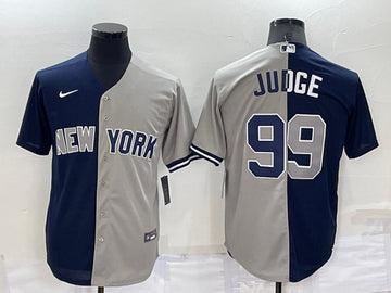 Aaron Judge New York Yankees navy-grey Split jersey