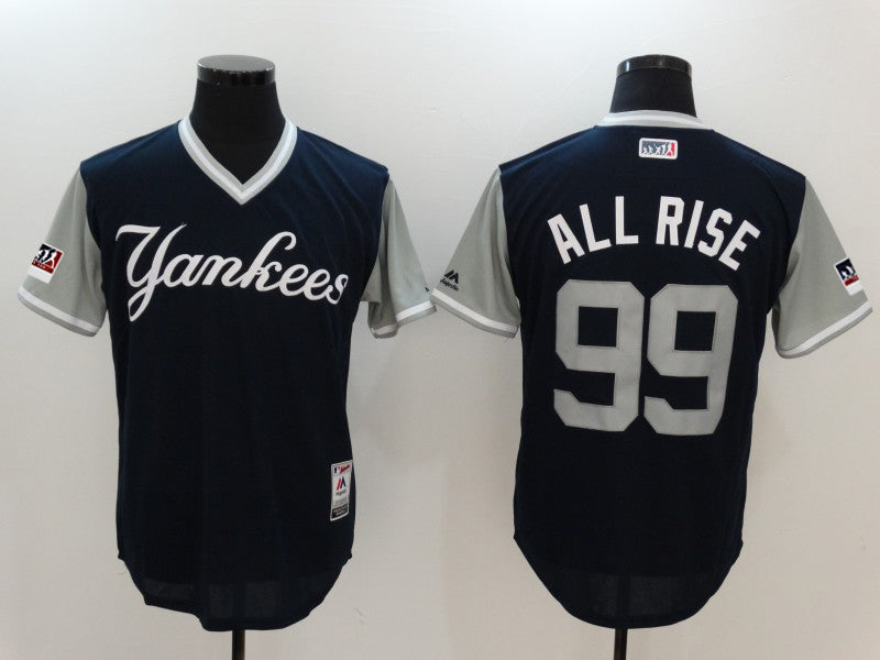 Aaron Judge All Rise Majestic New York Yankees navy-gray Classic jersey