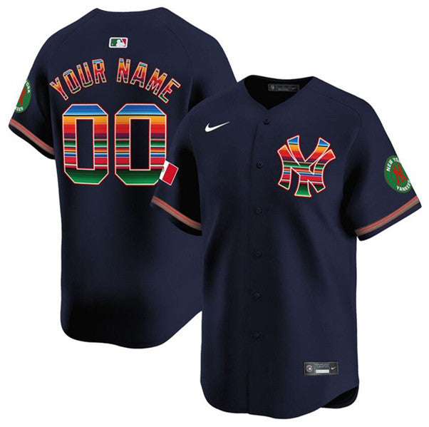 Custom New York Yankees navy jersey