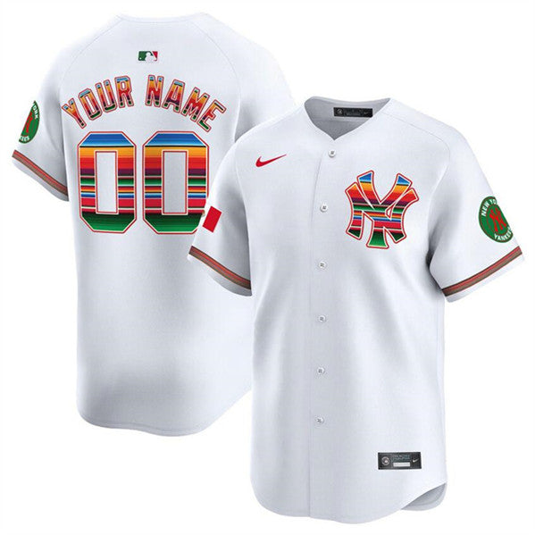 Custom New York Yankees white jersey