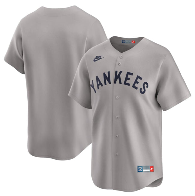 Custom New York Yankees gray Cooperstown jersey