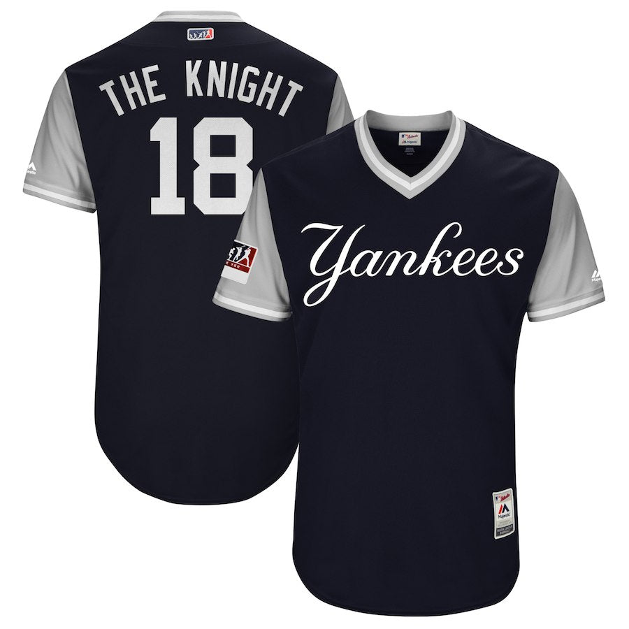 Didi Gregorius The Knight Majestic New York Yankees navy-gray jersey