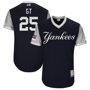 Gleyber Torres GT Majestic New York Yankees navy-gray jersey