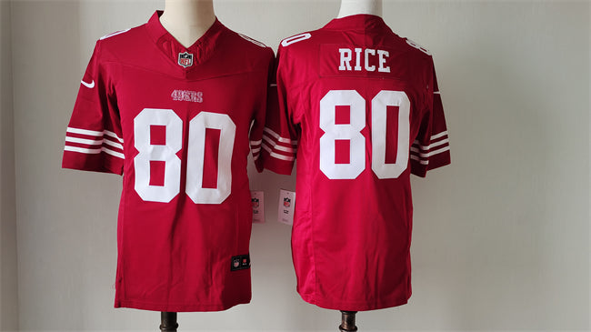 Jerry Rice San Francisco 49ers red FUSE jersey