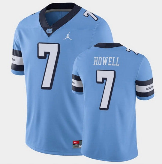 Sam Howell North Carolina Tar Heels blue jersey
