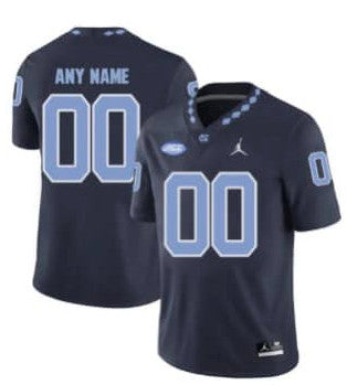 Custom North Carolina Tar Heels navy jersey