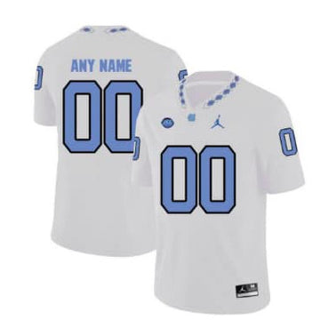 Custom North Carolina Tar Heels white jersey